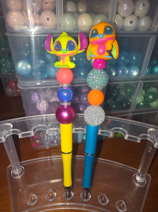 Neon Stich Doorable Beaded Pen