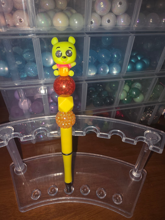 Neon Pooh Doorable Beaded Pen