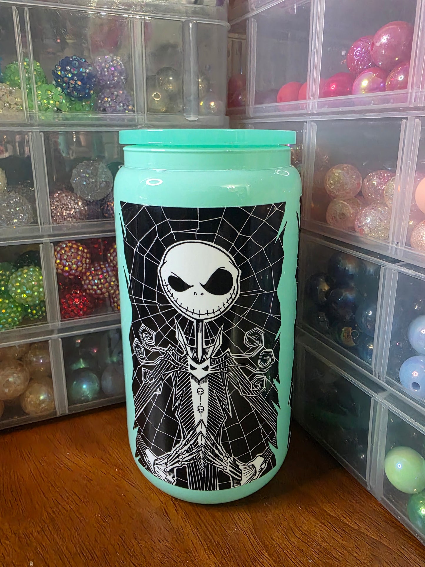 Nightmare Before Christmas Friends - 16oz Glass Cup