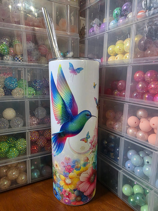 Neon Humming Bird 20oz Tumbler