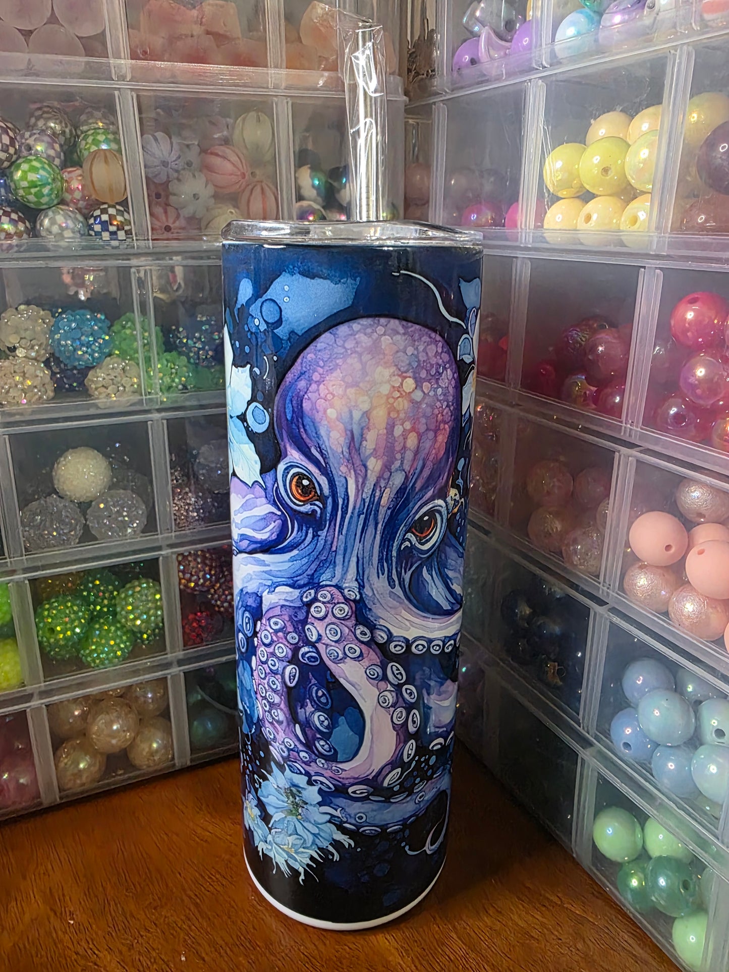 Neon Octopus 20oz Tumbler