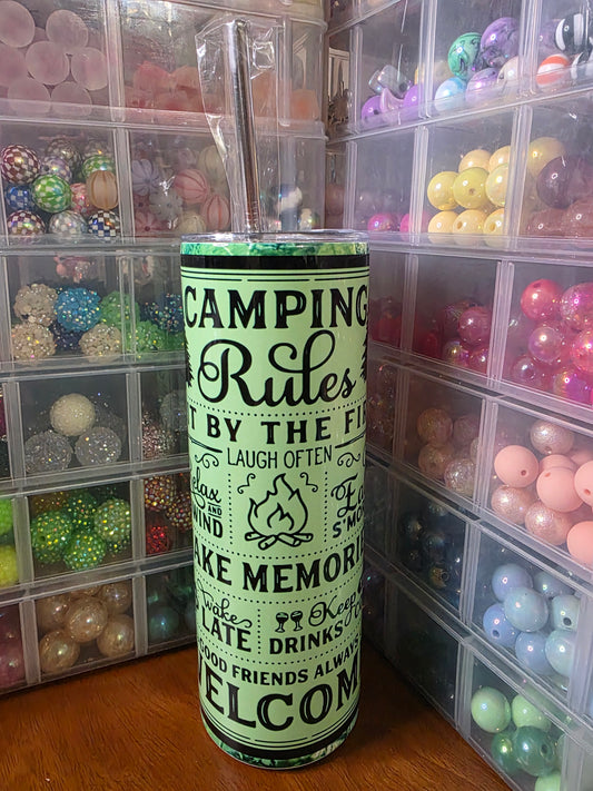 Camping Rules 20oz Tumbler