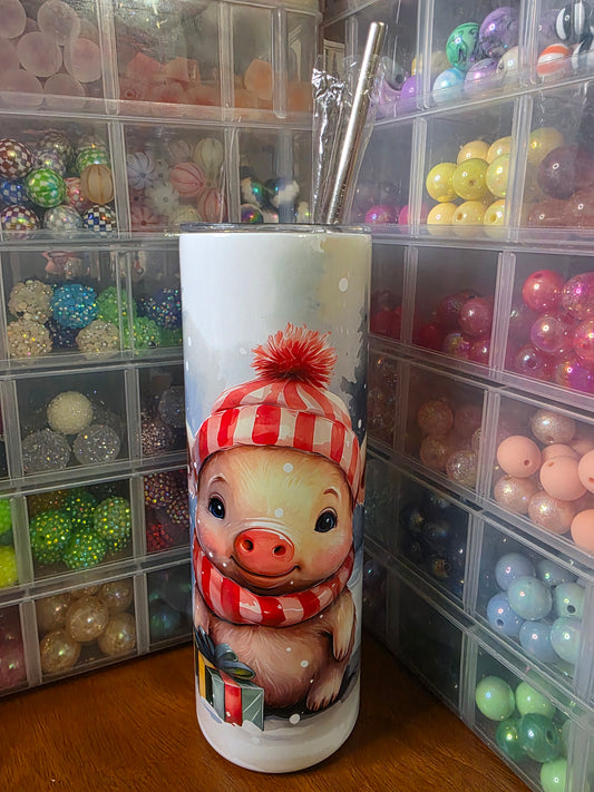 Christmas Pig 20oz Tumbler